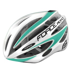 helmet FORCE ROAD  white-turquoise L - XL