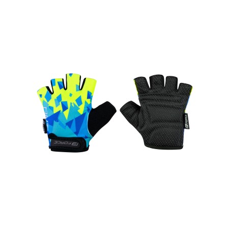 gloves F ANT kid  blue-fluo L