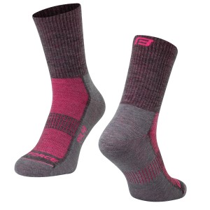 socks FORCE POLAR  grey-pink L-XL/42-47