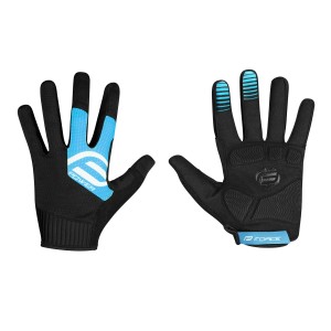gloves FORCE MTB POWER  black-blue L