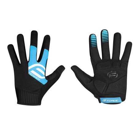 Handschuhe FORCE MTB POWER  schwarz-blau L +15 °C plus