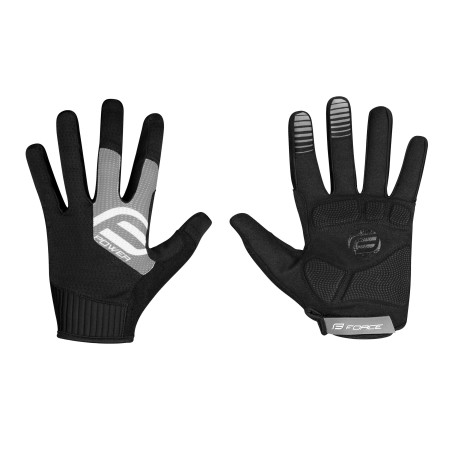 Handschuhe FORCE MTB POWER grau-schwarz