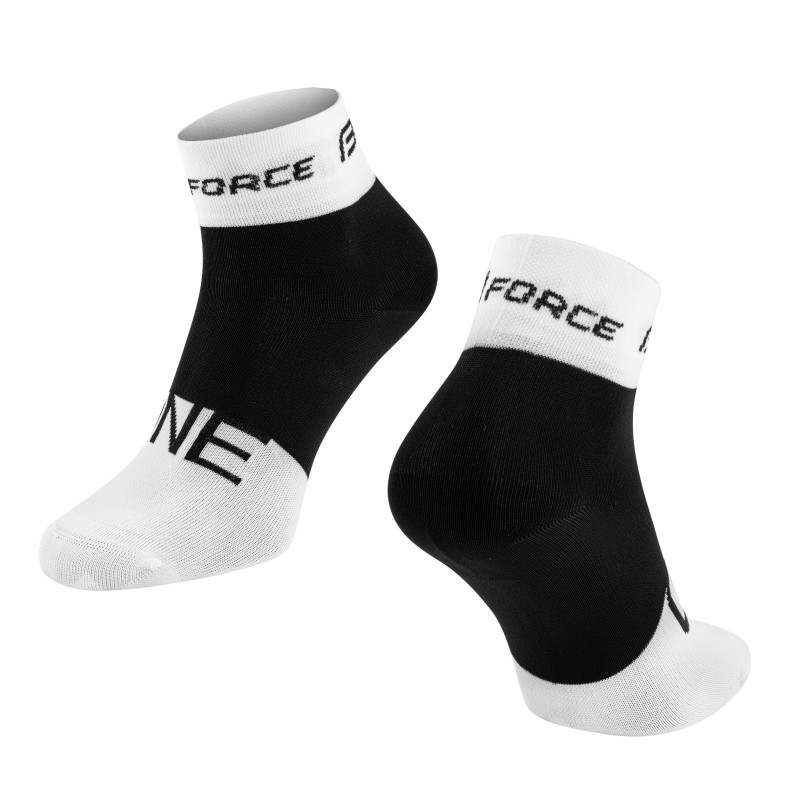 socks FORCE ONE  white-black L-XL/42-47