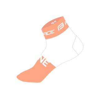 socks FORCE ONE  orange-white L-XL/42-47