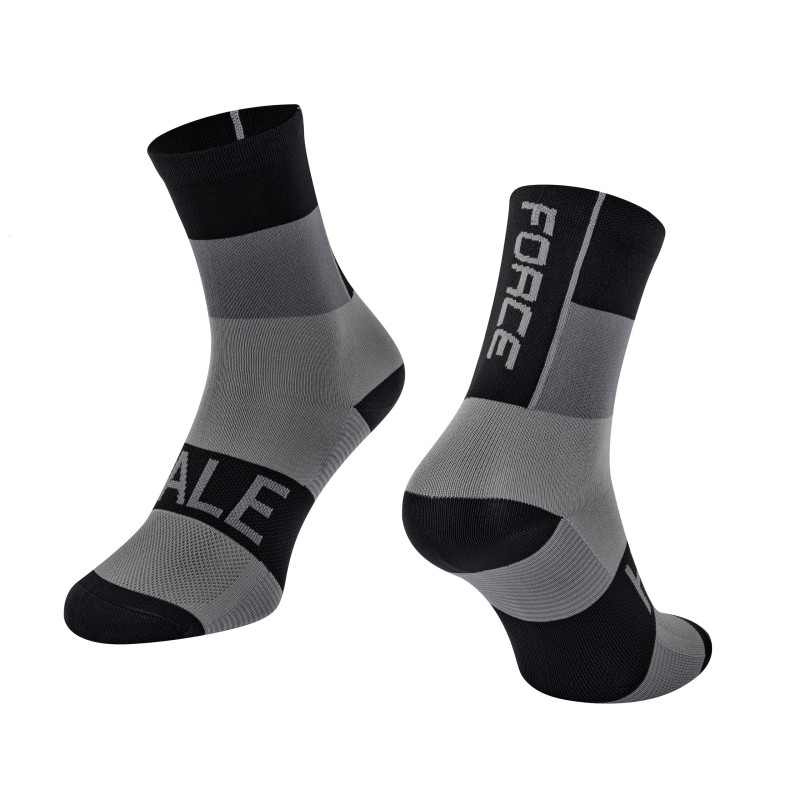 socks FORCE HALE  black-grey L-XL/42-47