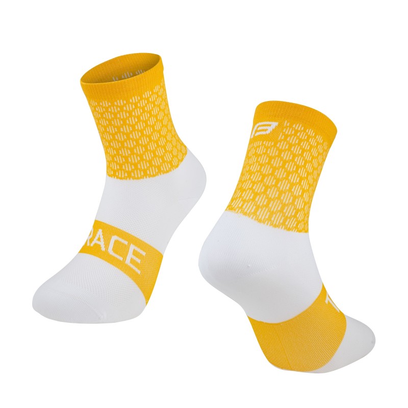 socks FORCE TRACE  yellow-white L-XL/42-47