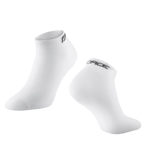 socks FORCE SHORT ankle  white L-XL/42-46