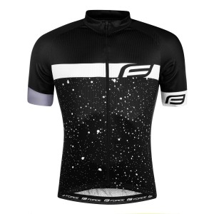 jersey FORCE SPRAY short sleeves  black-white L