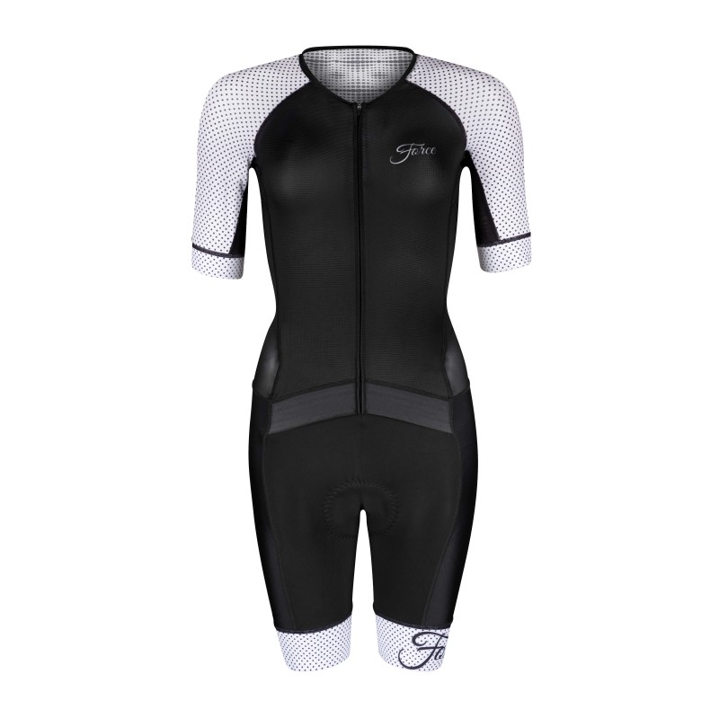 cycling suit FORCE POINTS LADY  black-white L