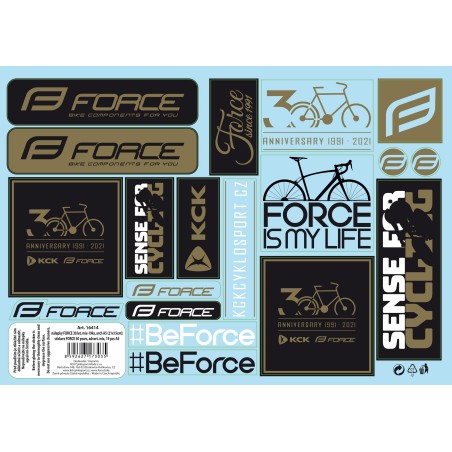 stickers FORCE 30 years  advert. mix  19 pcs-A5