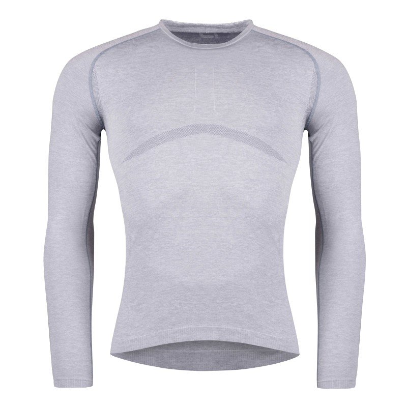 t-shirt/underwear F SOFT long sl.  light grey M-L