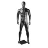 male mannequin upright posture  black matt