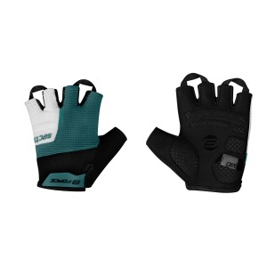 gloves FORCE SECTOR gel  black-petrol blue L