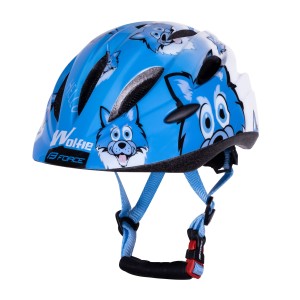 helmet FORCE WOLFIE junior  blue-white XXS-XS