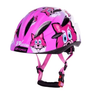 Helm FORCE WOLFIE junior  pink-weiss S-M