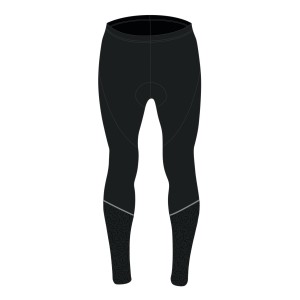 tights FORCE MAZE with pad  black L