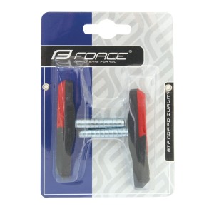 brake shoes F pin one-off. black-red 70mm