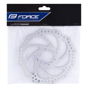 disc brake rotor FORCE 160 mm. 6 holes. silver