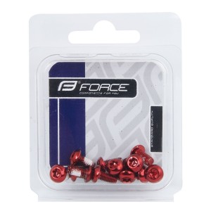 screws for disc rotors FORCE TORX 25. 12 set. red