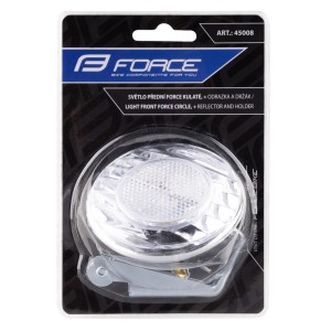 light front FORCE circle 7cm+reflector and holder