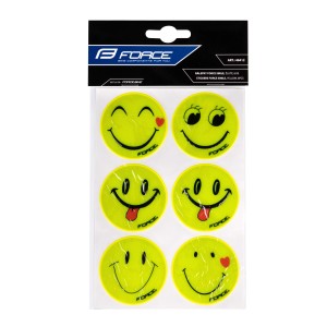 set of yellow stickers FORCE SMILE.6pcs
