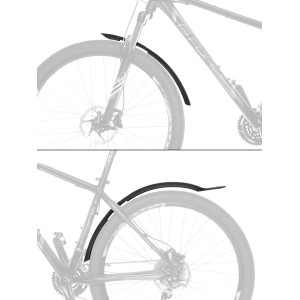 mudguards FORCE 26 - 28" with scoop. black