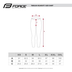 pants FORCE Z68 to waist without pad. black L