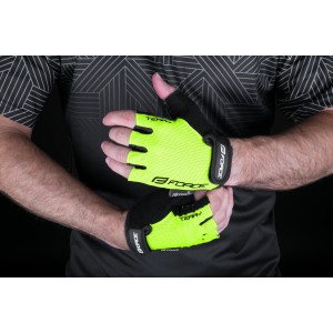 gloves FORCE TERRY. fluo L