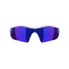 sunglasses FORCE RACE PRO white. laser blue lenses