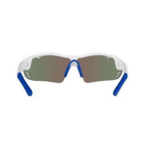sunglasses FORCE RACE PRO white. laser blue lenses