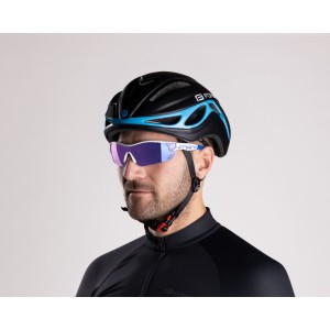 sunglasses FORCE RACE PRO white. laser blue lenses