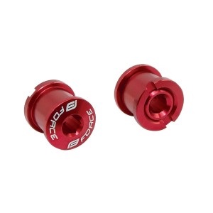 screws+nuts FORCE for chainrings 5 pcs set. red