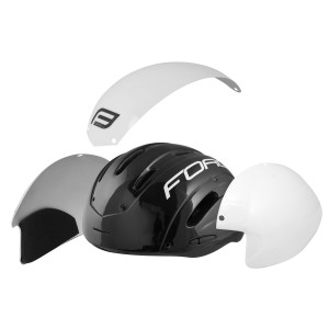 helmet FORCE GLOBE timetrial. white-black L-XL