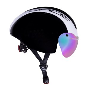 helmet FORCE GLOBE timetrial. black-white L-XL
