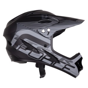 helmet FORCE TIGER downhill. black matt L-XL