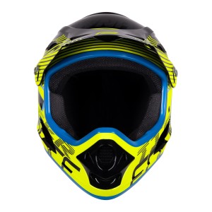 helmet FORCE TIGER downhill. black-fluo-blue S-M