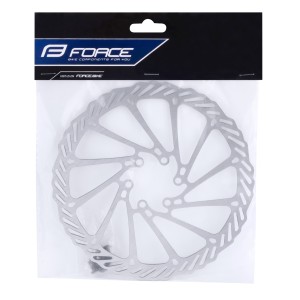 disc brake rotor FORCE-2 180 mm. 6 holes. silver