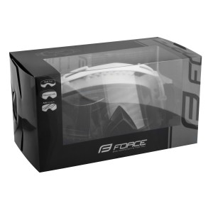 goggles F GRIME downhill white-black. clear lens