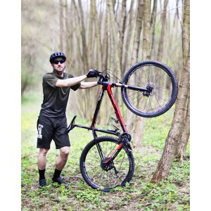 shorts FORCE MTB-11 to waist with pad. black L