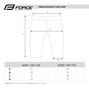 shorts F KID to waist with pad.blck-fluo.128-140cm