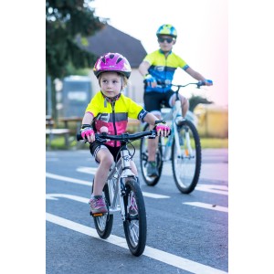 jersey F KID SQUARE  fluo-pink 128-140