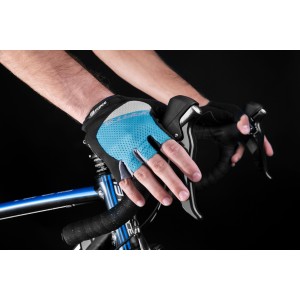gloves F DARTS gel w/o fastening blue-grey L