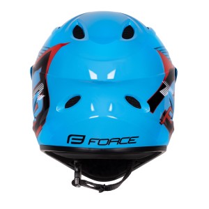 FORCE TIGER Downhill Helm blue-blk-red S-M