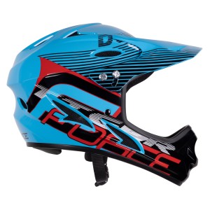 helmet FORCE TIGER downhill  blue-blk-red L-XL