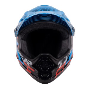 helmet FORCE TIGER downhill  blue-blk-red L-XL