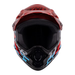 helmet FORCE TIGER downhill  red-blk-blue S-M