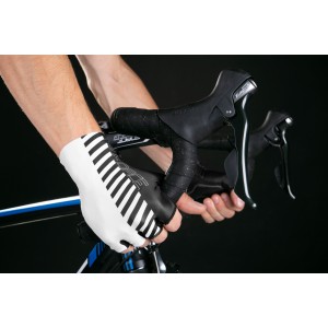 gloves FORCE LINE w/o fastening  white-black L