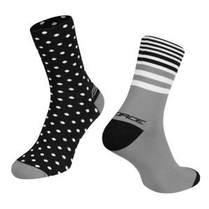 socks FORCE SPOT  black-grey L-XL/42-46