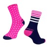 socks FORCE SPOT  pink-blue S-M/36-41