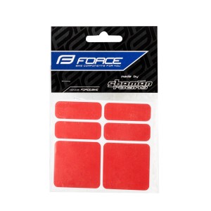 stickers FORCE Reflekton set of 6 pcs. red